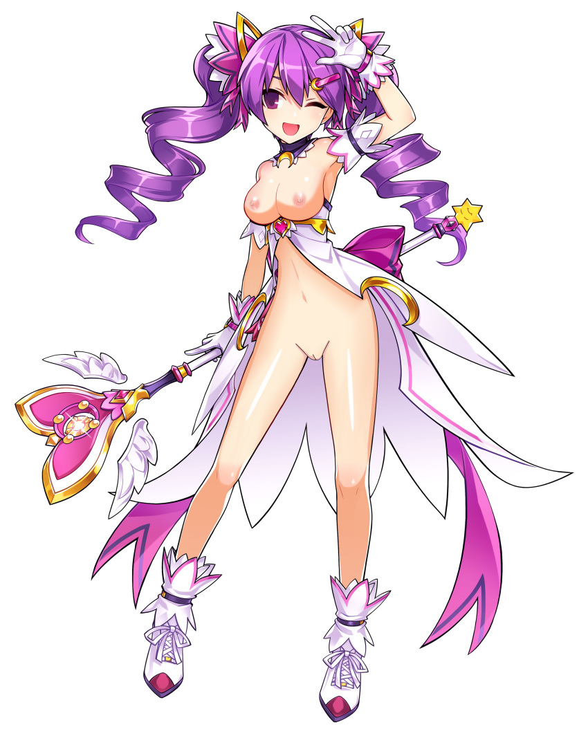 aisha_(elsword) edit edited elsword falmataz magic nude_filter purple_eyes purple_hair wand