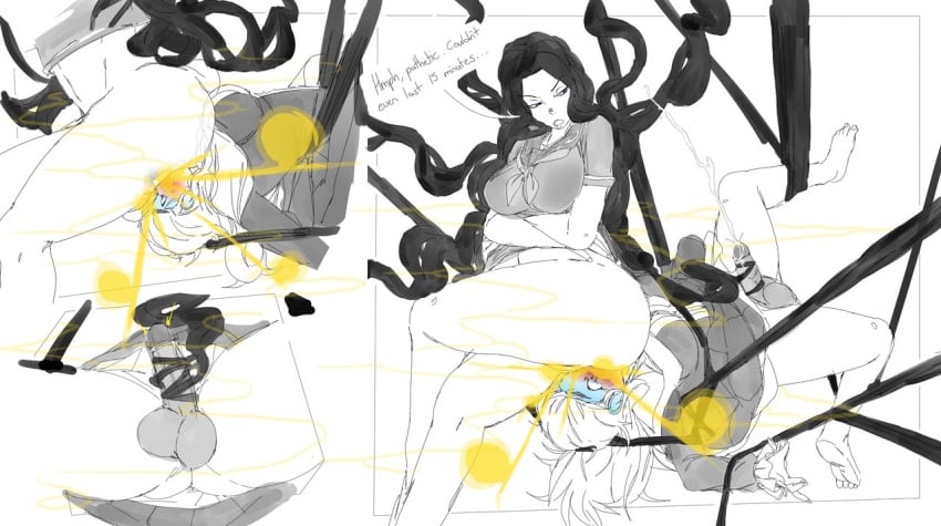 black_hair diamond_is_unbreakable erina_pendleton facesitting facesitting_female fart fart_fetish farting farting_on_another female futa_on_female futanari gassy gassy_female hand_drawn intersex jojo&#039;s_bizarre_adventure lazei lesbian lesbian_domination lesbian_focus lesbian_sex long_hair phantom_blood rubber sitting_on_face sitting_on_person sketch yukako_yamagishi