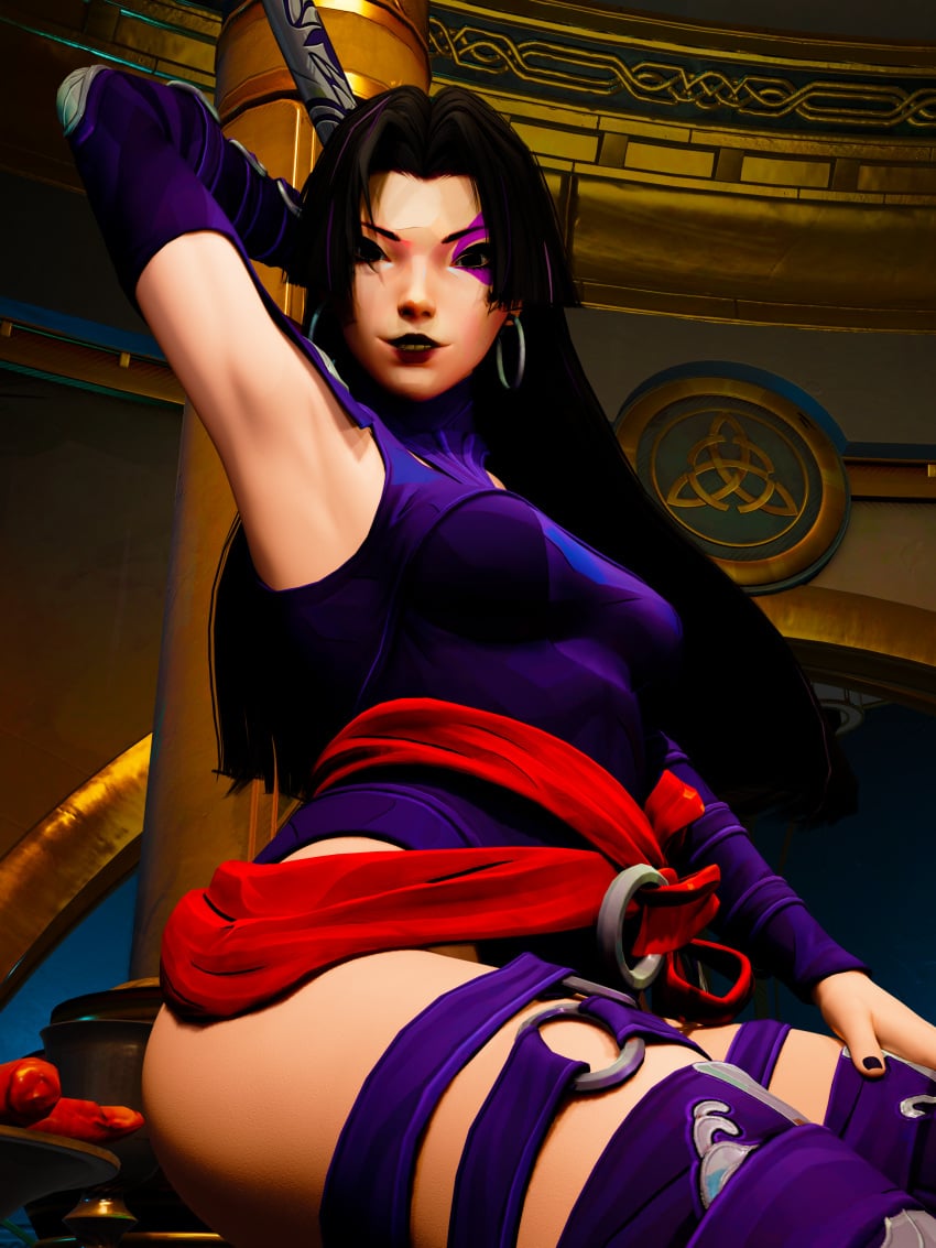 1girls arm_up armpit_fetish armpits asian_female female fully_clothed latex latex_bodysuit looking_at_viewer marvel marvel_comics marvel_rivals pale-skinned_female pale_skin pinup psylocke psylocke_(marvel_rivals) solo solo_female superheroine vengeance_psylocke x-men