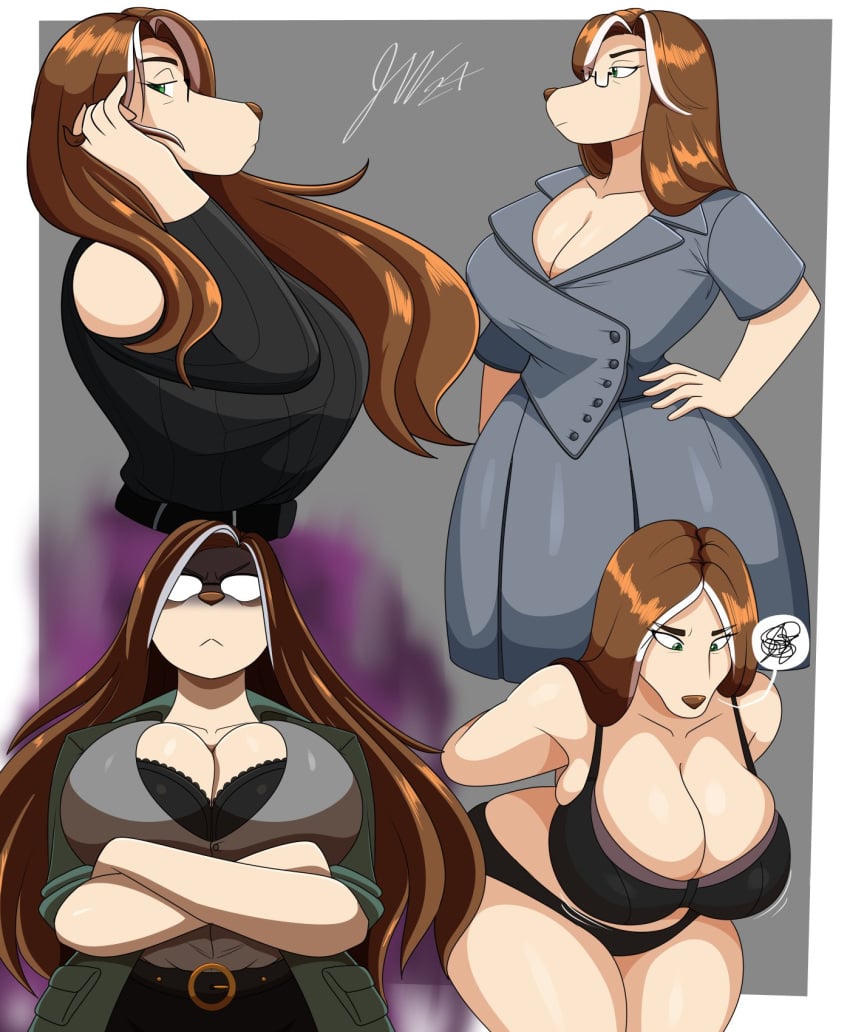 00niine artjwink big_breasts breasts canine clothing elyssa_(00niine) female fur furry milf tagme