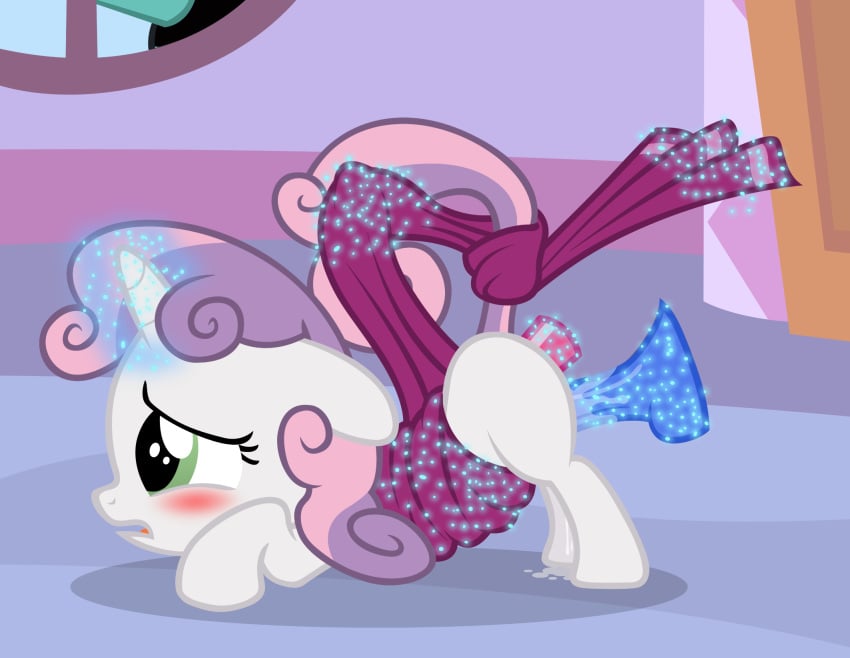 anal badumsquish blush bondage bound dildo double_penetration equine female forced friendship_is_magic fur hair hair_on_head horse inside my_little_pony penetration pony pussy_juice rape sex_toy sweetie_belle_(mlp) two_tone_hair white_fur young