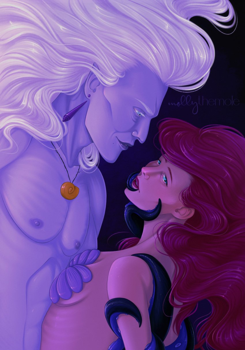 1boy 1girls ariel captive captured disney female forced gender_bender genderbent male mermaid mollythemole rule_63 rule_63 rule_63 tentacle the_little_mermaid underwater ursula_(the_little_mermaid) water