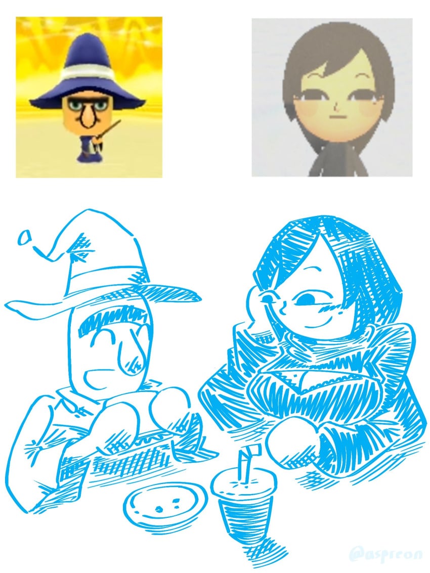 artist_request ava_(gazoogaloo) blush bra bra_peek dantdm_(channel) dr_trayaurus_(dantdm) mage_(miitopia) mii miitopia mole mole_on_breast mole_under_eye nintendo oc short_hair smile smiling villager_(minecraft)