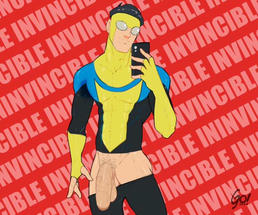 big_penis golewdgo invincible invincible_(comics) invincible_(superhero) invincible_(tv_series) male male_only mark_grayson solo solo_focus solo_male