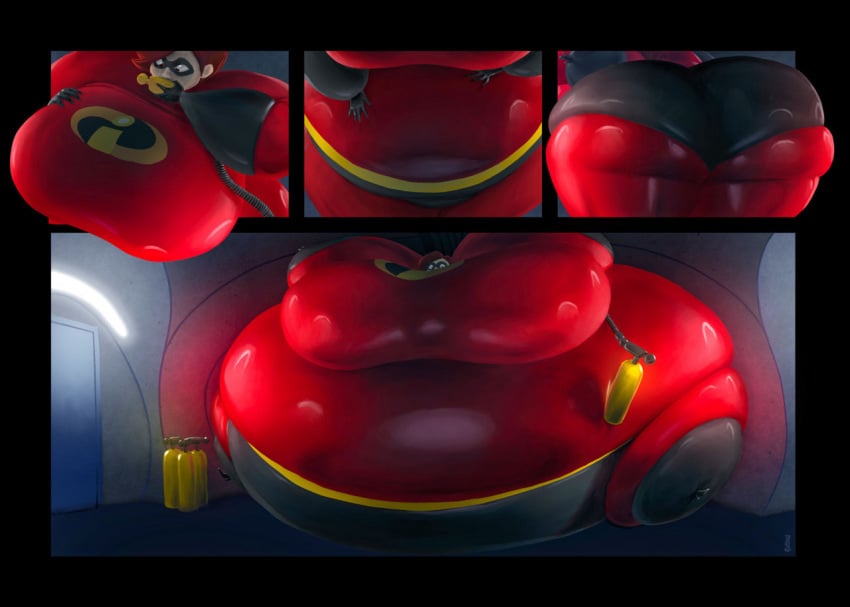 elastigirl helen_parr huge_ass huge_belly huge_breasts inflation rimou spherical_inflation tagme the_incredibles