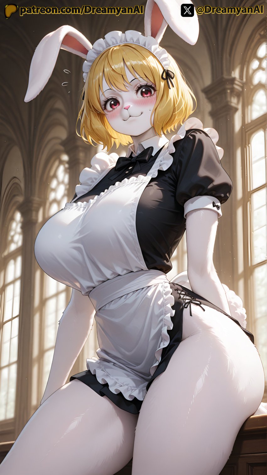 1girls 2025 4k :3 ai ai_assisted ai_generated anime anime_style aroused aroused_female artist_name bare_legs bare_thighs big_breasts blonde_hair breasts bunny_ears bunny_girl bunny_tail carrot_(one_piece) dreamyan_ai female female_only fur furry furry_ears furry_female furry_tail hi_res high_quality high_resolution highres horny horny_female huge_breasts maid maid_apron maid_headdress maid_outfit maid_uniform one_piece patreon paws rabbit_ears rabbit_girl rabbit_tail red_eyes short_hair thick_ass thick_thighs thighs uncensored white_body white_fur white_skin