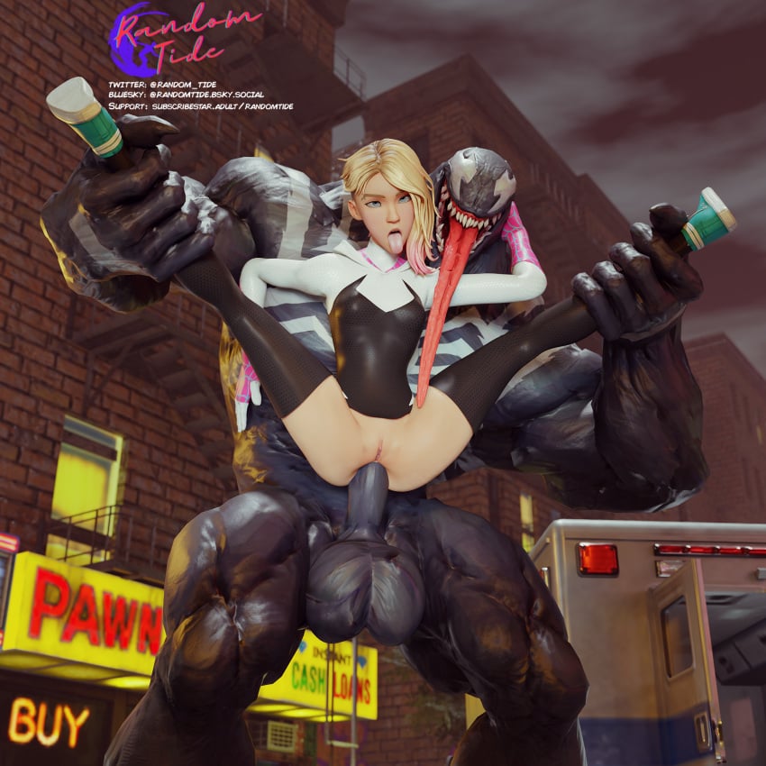 1boy 1boy1girl 1girls 3d ahe_gao ahe_gao alien anal blender bodysuit buff color cross_eyed grabbing grabbing_legs gwen_stacy gwen_stacy_(spider-verse) hand_on_body hand_on_head large_balls large_penis legs legs_apart legs_up lifting lifting_leg lifting_person long_tongue looking_at_viewer marvel marvel_rivals monster night public random_tide ripped_bodysuit ripped_clothing sex spider-man:_across_the_spider-verse spider-man:_into_the_spider-verse spider-man_(series) street suit teeth toned toned_body toned_male tongue tongue_out venom_(marvel_rivals) watermark