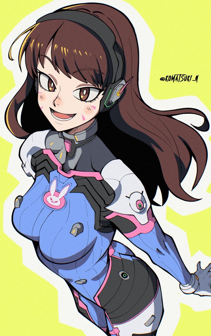 ass bodysuit breasts cute_girl d.va komatsuki komatsuki_n overwatch