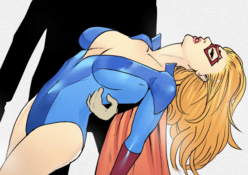 1girls breasts cleavage closed_eyes faint fainting kittyrhino86 knocked_out leotard superheroine unconscious