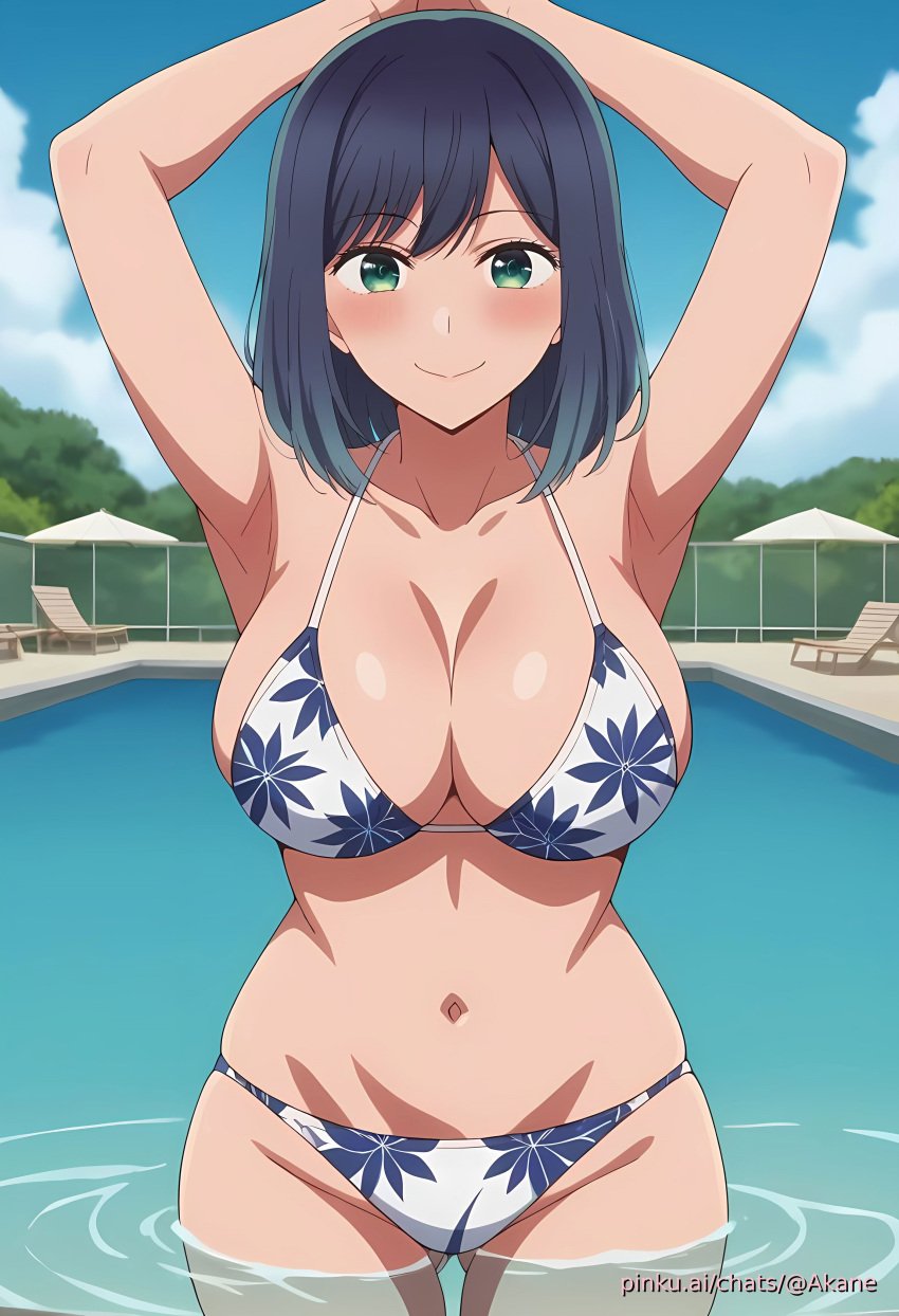 ai_generated aichat akane_kurokawa bikini candid cute ecchi female girl oshi_no_ko pinku pinku.ai pinkuai sexy wallpaper