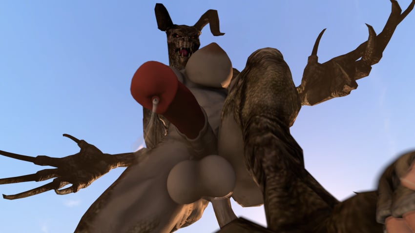 1futa 3d animal_genitalia balls blue_sky claws deathclaw dickgirl fallout futanari horns horsecock huge_breasts imminent_rape looking_at_viewer pinned_to_floor pov precum rottingsfm source_filmmaker stepping_on_chest stepping_on_viewer submissive_pov thick_thighs