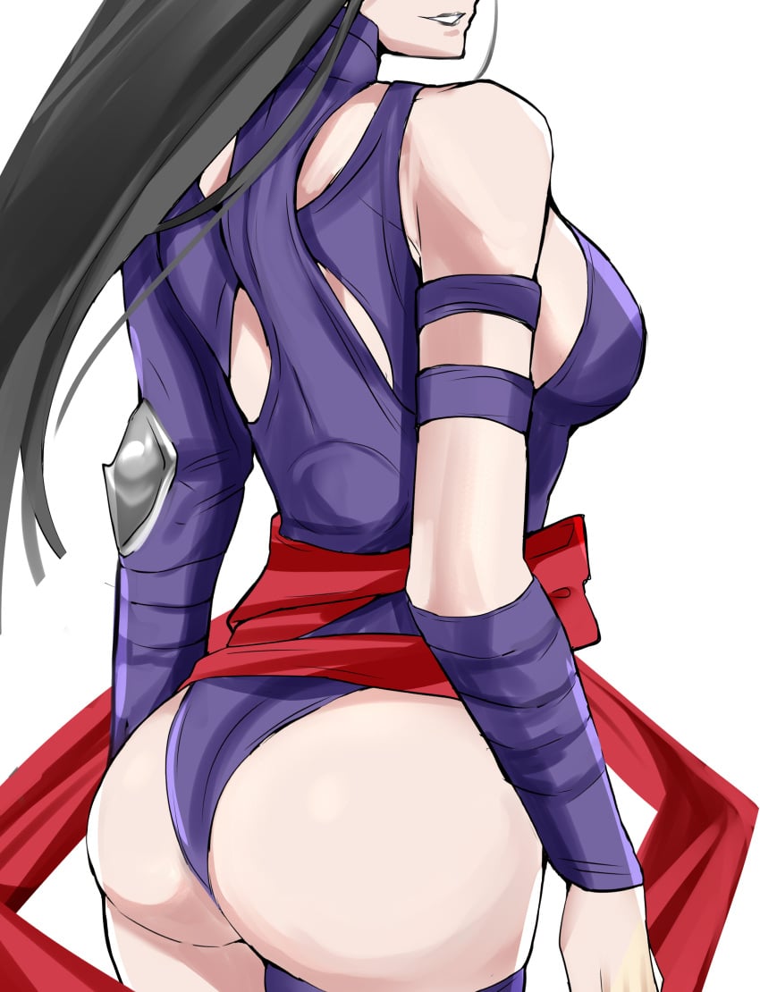 1340smile 1girls ass ass_focus big_ass female female_only marvel marvel_rivals psylocke psylocke_(marvel_rivals) sai_(marvel) thick_thighs vengeance_psylocke