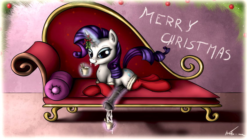 2013 blue_eyes christmas cum cup cutie_mark dickgirl english_text equine friendship_is_magic fur hair high_resolution holidays horn horse horsecock intersex my_little_pony neko-me ony penis purple_hair rarity_(mlp) sofa solo straight_hair text unicorn white_fur