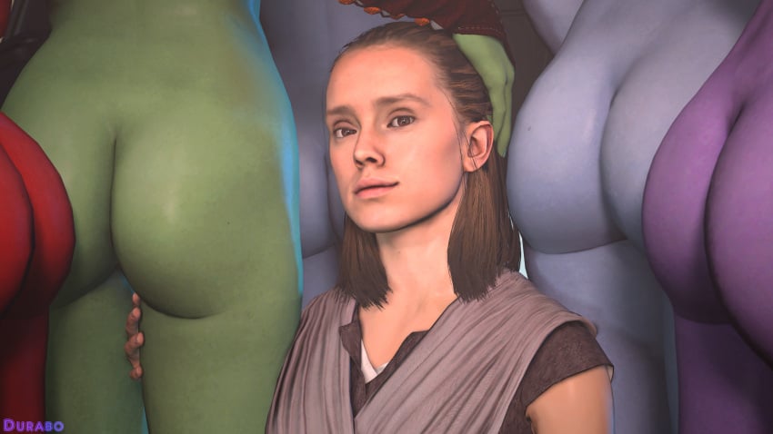 3d 6+girls ass blue-skinned_female blue_skin clothed_female_nude_female durabo female green-skinned_female green_skin multiple_girls purple-skinned_female purple_skin red-skinned_female red_skin rey star_wars