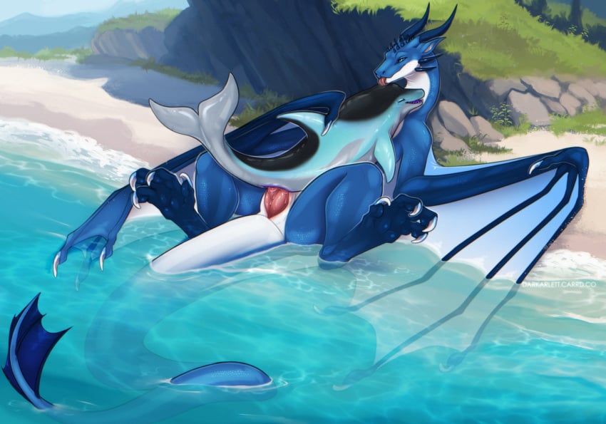 animal_genitalia animal_pussy anthro blowhole blue_body blue_scales cetacean cetacean_genitalia cetacean_pussy closed_eyes darkarlett dolphin dorsal_fin dragon duo female female_penetrated feral feral_on_feral feral_penetrated feral_penetrating feral_penetrating_feral fin flippers from_front_position genital_slit genitals hi_res horn interspecies intimate korvyn long_neck lying male male/female male_penetrating male_penetrating_female mammal marine membrane_(anatomy) membranous_wings mythological_creature mythological_scalie mythology on_back partially_submerged penetration penile penile_penetration penis penis_in_pussy pussy reverse_missionary_position scales scalie sea seaside sex smile tail tail_fin toothed_whale vaginal_penetration water wings