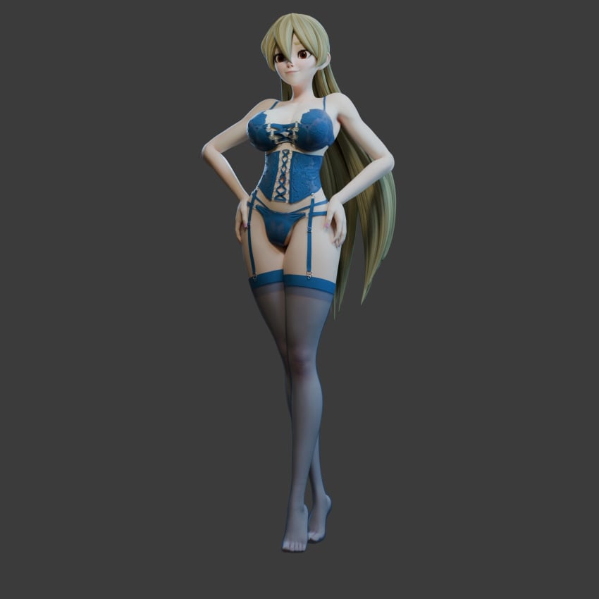 3d 3d_model alexis_rhodes female lia_3d lingerie yu-gi-oh! yu-gi-oh!_gx