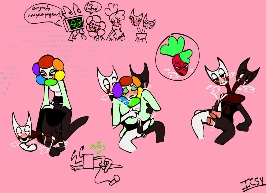 angry conjoined conjoined_twins crying_with_eyes_closed cum_in_ass cuntboy dandy's_world dandy_(dandy's_world) diphallia diphallism family_guy_death_pose female fingering_pussy flower holding_leg holding_penis icysicanseeyou intersex male male_penetrating multi_genitalia multi_head multi_penis penis pussy razzle_and_dazzle_(dandy's_world) sprout sprout_(dandy's_world) strawberry tears tv_head vee_(dandy's_world)