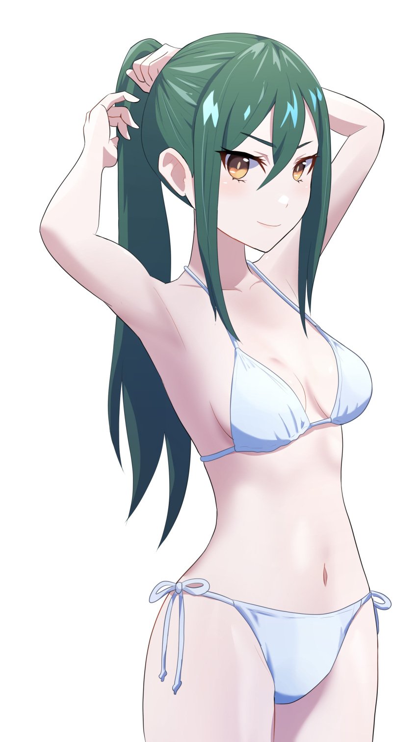1girls absurd_res absurdres almost_naked almost_nude armpit armpit_crease armpit_peek armpits arms_above_head arms_up bare_armpits bare_arms bare_belly bare_chest bare_hands bare_hips bare_legs bare_midriff bare_navel bare_shoulders bare_skin bare_thighs belly belly_button bikini bikini_bottom bikini_only bikini_top breasts brown_eyes brown_eyes_female camui1104 cleavage closed_mouth_smile collarbone crusch_karsten curvaceous curvaceous_body curvaceous_female curvaceous_figure curvaceous_hips curvy curvy_body curvy_female curvy_figure curvy_hips dot_nose elbows exposed_armpits exposed_arms exposed_belly exposed_chest exposed_hips exposed_legs exposed_midriff exposed_navel exposed_shoulders exposed_skin exposed_thighs female female_focus female_only fingers green_hair green_hair_female grin groin hair_between_eyes hairless_armpits hand_behind_head hands_above_head hands_up high_resolution highres lean_figure legs legs_closed legs_together light-skined_female light-skinned light-skinned_female light_skin light_skin_female light_skinned light_skinned_female lips long_hair looking_at_viewer medium_breasts midriff mostly_nude na-suke naked naked_female narrow_waist navel nearly_nude nude nude_female nudity petite petite_body petite_breasts petite_female petite_girl petite_tits ponytail practically_nude re:zero_kara_hajimeru_isekai_seikatsu shaved_armpits shoulders side-tie_bikini simple_background skinny skinny_female skinny_girl skinny_waist slender_body slender_waist slim_girl slim_waist smile smiley_face smiling smiling_at_viewer smirk smooth_armpits smooth_skin solo standing string_bikini swimsuit swimwear thick_thighs thighs thin_waist tying_hair upper_body white_background white_bikini white_bikini_bottom white_bikini_only white_bikini_top white_string_bikini white_swimsuit white_swimwear wide_hips