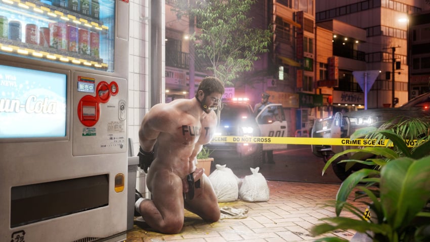 3d 3d_model abducted abused bara bara_tiddies bara_tits bodywriting bound broken_rape_victim capcom chris_redfield crime_scene cruel_and_unusual cum cum_on_face dogedogdo dogedogdo_x erect_penis forced_kneeling forced_nudity helpless humiliation japan leaking_cum left_alone male male_focus male_only male_victim masculine masculine_male mouth_gag muscles muscular muscular_male naked naked_male nude nude_male police police_car police_officer police_tape public public_exposure public_humiliation public_nudity rescue resident_evil resident_evil_8:_village restrained sexual_torture used violated