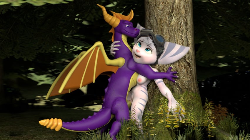 activision anthro blender_(software) blender_cycles discovery dragon drakeledragon duo female feral forest fur genitals happy happy_sex hi_res lombax male male/female mammal mythological_creature mythological_scalie mythology penetration penile penile_penetration penis penis_in_pussy plant purple purple_body pussy ratchet_and_clank rivet rivet_(ratchet_and_clank) scalie sex sex_on_tree sony_corporation sony_interactive_entertainment spyro spyro_the_dragon tree vaginal_penetration vaginal_penetration white white_body white_fur