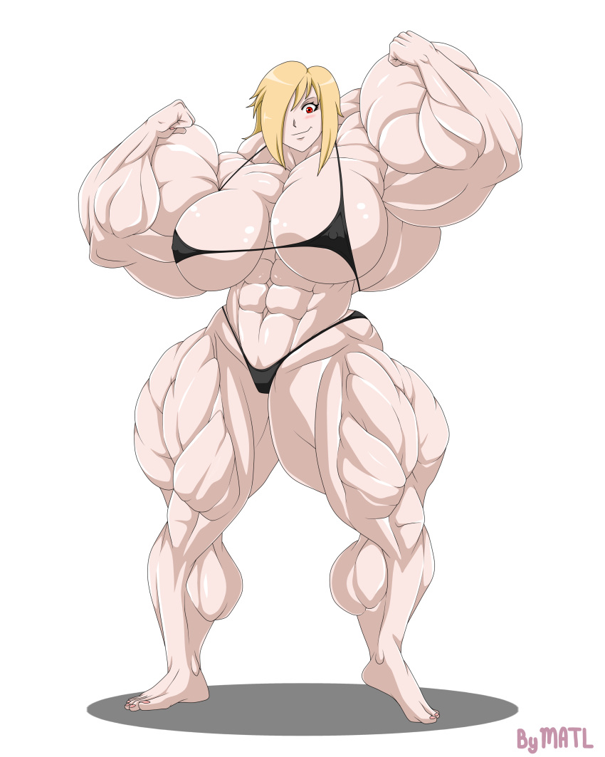 abs biceps big_breasts big_muscles blonde_hair breasts female hair horn huge_muscles hyper_muscles large_breasts large_muscles matl muscles muscular muscular_arms muscular_female muscular_legs muscular_thighs needs_larger_breasts pecs