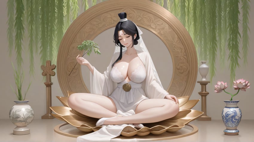 ai_generated artistic asian avalokitesvara bare_body bare_skin bodhisattva breasts buddhism buddhist close-up_pussy curvy detailed_breasts detailed_buttocks detailed_nipples detailed_pussy detailed_vulva detailed_yoni devotional divine eastern ethereal feminine full_buttocks full_nudity graceful guan_yin guanyin holy implied_sex large_breasts large_buttocks long_hair nude pussy pussy_juice quan_yin religious religious_eroticism reverence sacred serene spiritual spiritualism