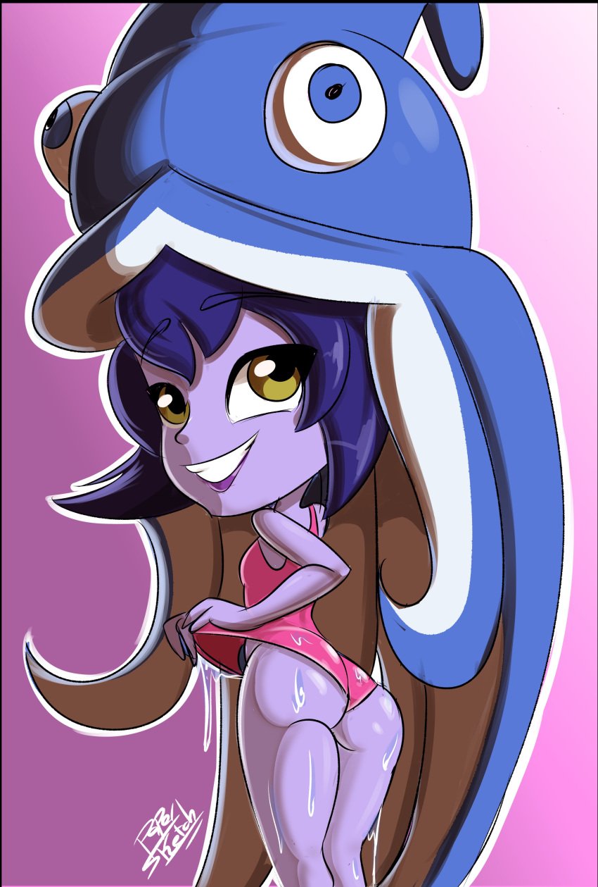 ass ass_focus league_of_legends lulu_the_fae_sorceress papersketch pool_party_lulu pool_party_series swimsuit yordle