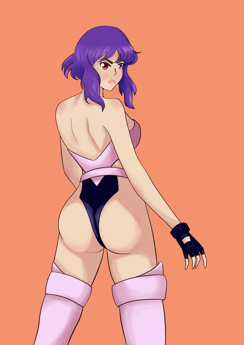 1girls ass ghost_in_the_shell huge_ass kusanagi_motoko reddit_link solo strapless strapless_leotard thighhighs