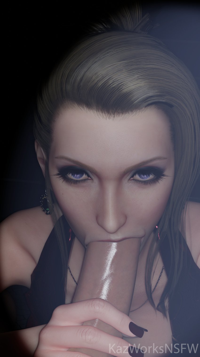 3d 3d_(artwork) 3d_background 3d_model 3d_render 8k blowjob blowjob_face clothed cock dick final_fantasy final_fantasy_vii final_fantasy_vii_remake hi_res highres kazworksnsfw licking licking_penis looking_at_viewer milf mommy naked penis penis_in_mouth scarlet_(ffvii) snapchat square_enix