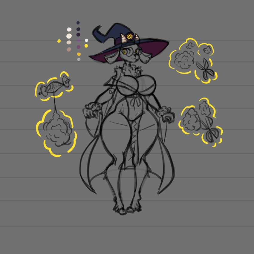 arsfromnowhere_(artist) big_breasts dnd dnd_character dungeons_and_dragons furry goat goat_ears goat_eyes goat_girl goat_humanoid hooves huge_breasts milf mommy monster_girl sketch wide_hip
