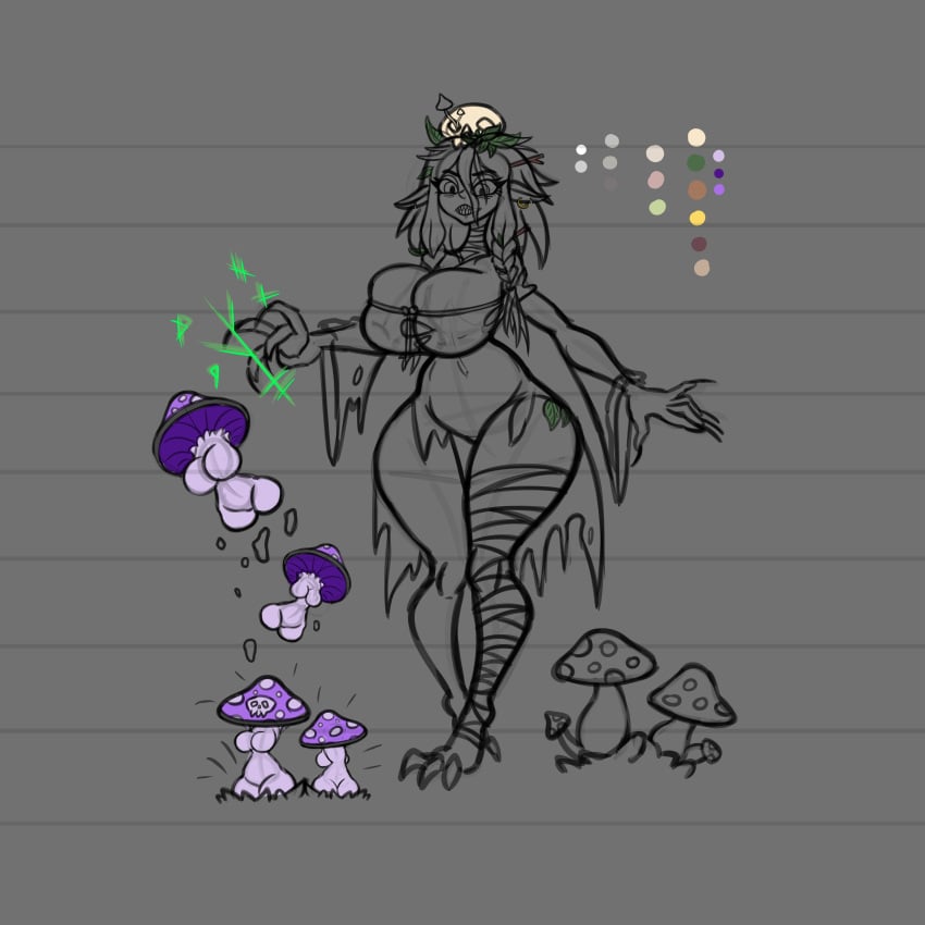 arsfromnowhere_(artist) big_ass big_breasts dnd dnd_character dungeons_and_dragons monster_girl sketch wide_hips