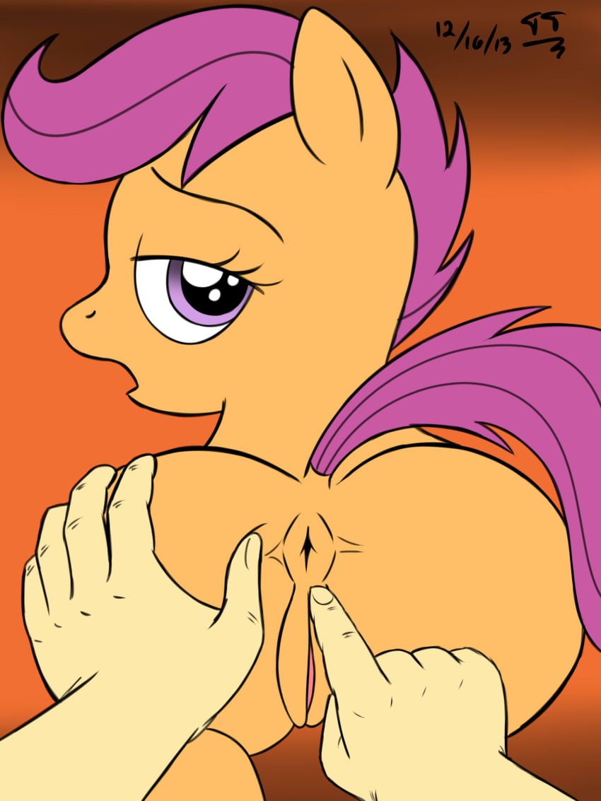 anus ass equine female friendship_is_magic horse human male my_little_pony nude pegasus pony pussy scootaloo_(mlp) straight_hair tomtornados wings