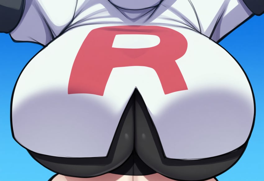 ai_generated alternate_breast_size breast_focus breasts close-up female jessie_(pokemon) large_breasts mullon novelai pokemon pokemon_(anime) pokemon_(game) solo solo_focus team_rocket team_rocket_uniform top_heavy