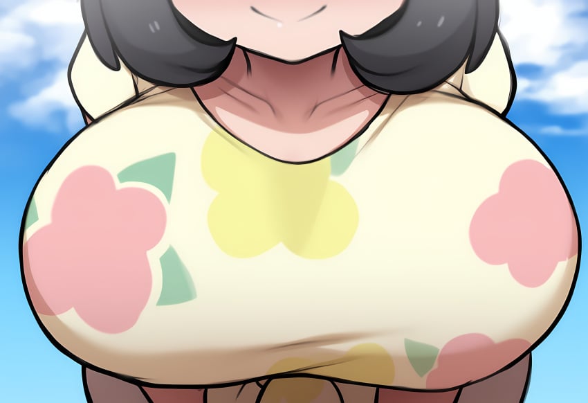 ai_generated alternate_breast_size breast_focus breasts close-up female large_breasts mullon novelai pokemon pokemon_(anime) pokemon_(game) pokemon_sm selene_(pokemon) solo solo_focus top_heavy