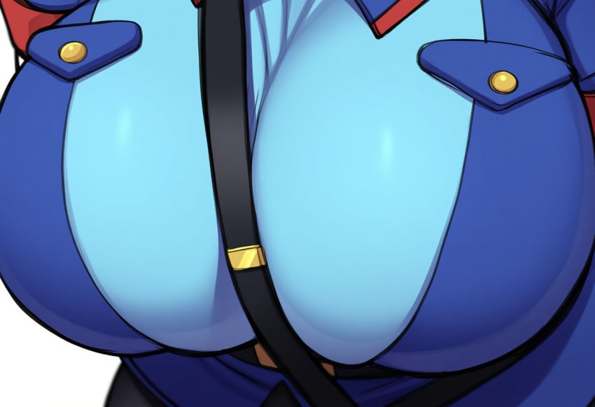 ai_generated alternate_breast_size breast_focus breasts close-up female large_breasts mullon novelai officer_jenny_(pokemon) pokemon pokemon_(anime) pokemon_(game) police police_uniform policewoman solo solo_focus top_heavy