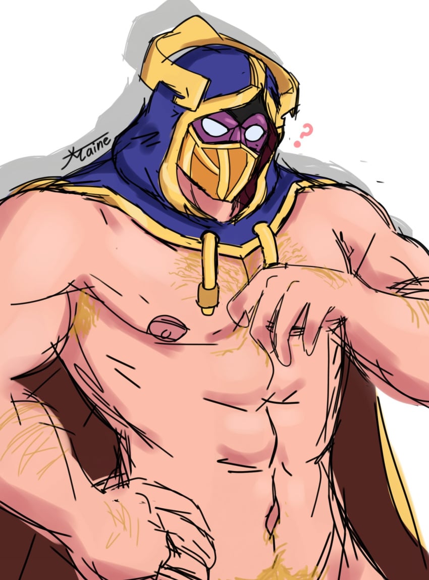 bara brawl_stars gay grom_(brawl_stars) masked_male muscular_male