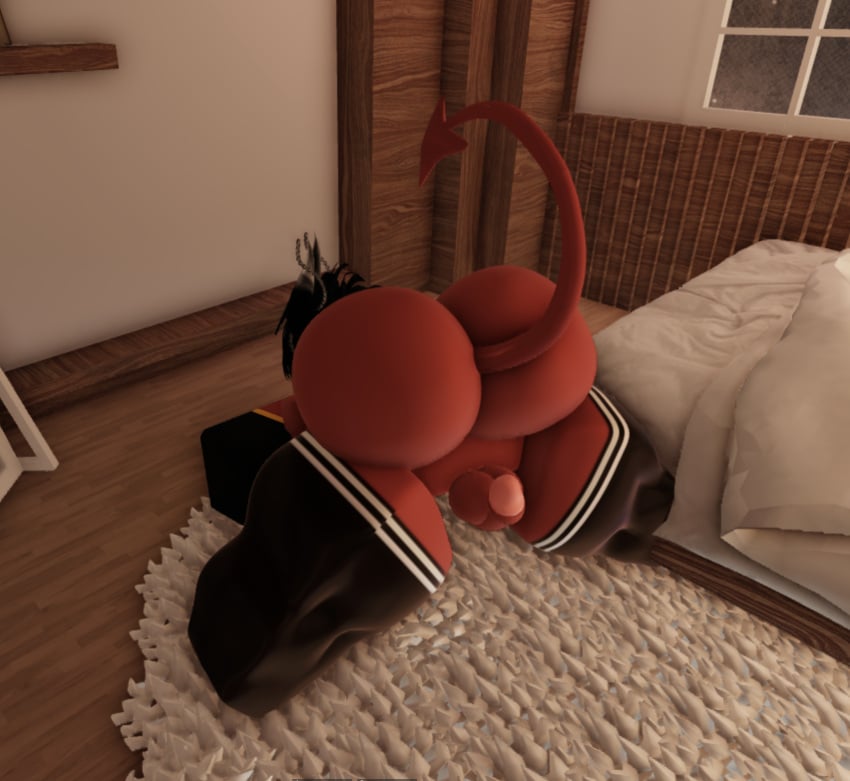 1boy 3d ass ass_spread bumii demon femboy posing red_body roblox robloxian tagme thighhighs thighs twink