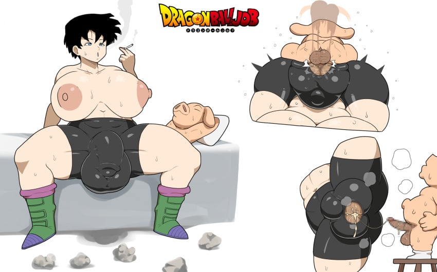 balls_fuck bulge_in_panties bulge_in_shorts bulge_under_clothes cum_between_balls cum_on_testicles doggy_style dragon_ball dragon_ball_super dragon_ball_z flaccid_futa flaccid_penis flaccid_penis_after_sex futanari huge_breasts huge_breasts huge_cock large_balls larger_female larger_female_smaller_male oolong oolong_(dragon_ball) pulpawoelbo sex_with_panties_on sideways small_dick smaller_male smoking smoking_cigarette testicle_fuck thicc videl