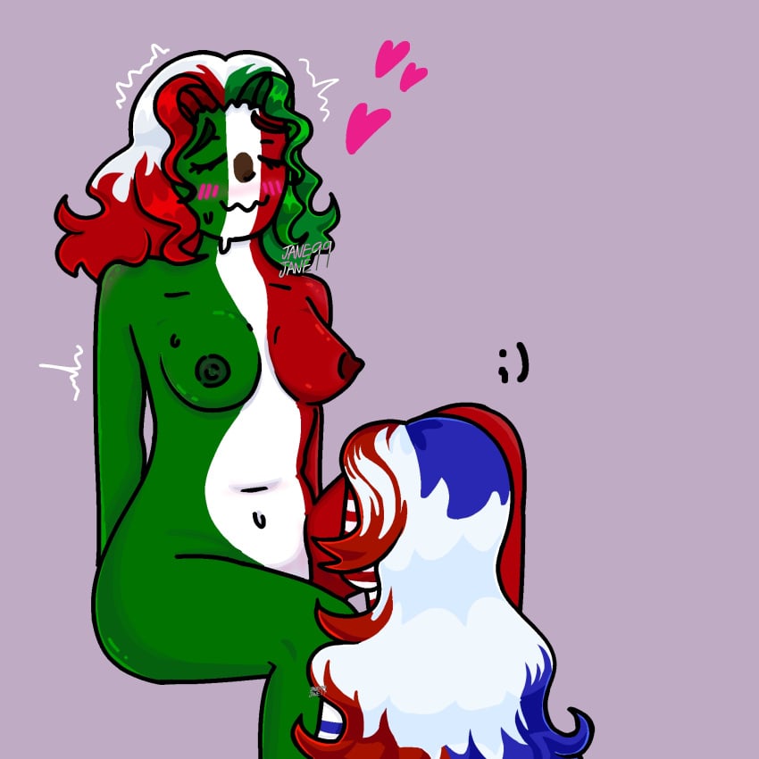 countryhumans countryhumans_girl mexico_(countryhumans) united_states_of_america_(countryhumans) yuri