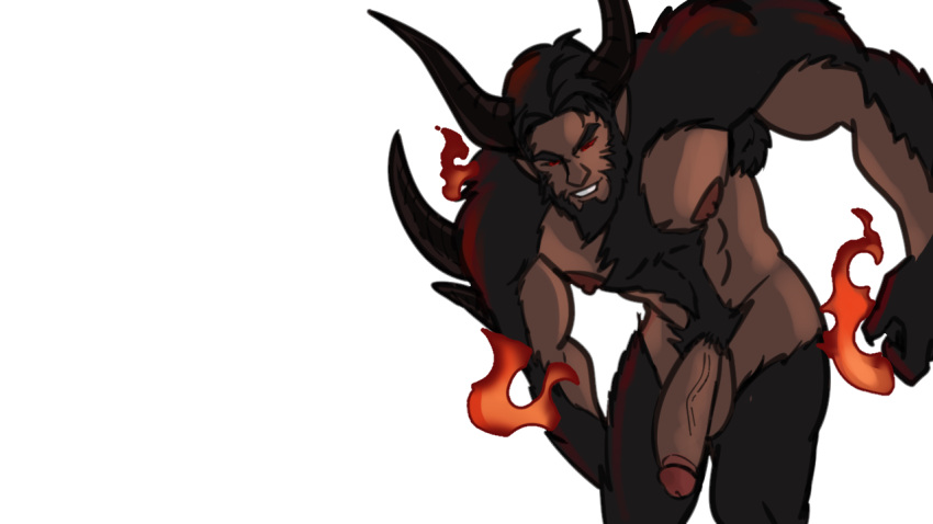 abs balls bara biceps big_balls big_penis cummytomato demon demon_horns devil devil_horns dukeporne male male_nipples male_only muscular_male nipples nude pecs penis