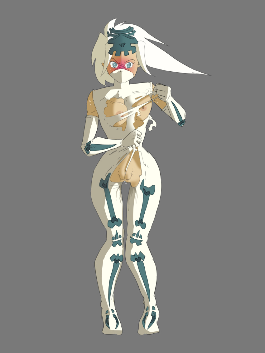 dofus female female_only pussy ragged_clothing sram wakfu white_hair