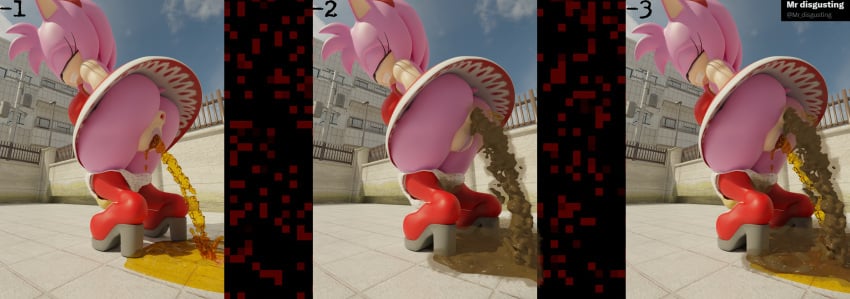 absurd_res amy_rose anus ass big_butt bodily_fluids clothing diarrhea dress eulipotyphlan feces female genital_fluids heart_print_clothing heart_print_panties heart_print_underwear hedgehog hi_res mammal mr_disgusting outside panties peeing pile_of_poo scat sega soiling solo sonic_(series) sonic_the_hedgehog_(series) stained stained_clothing stained_underwear underwear urine