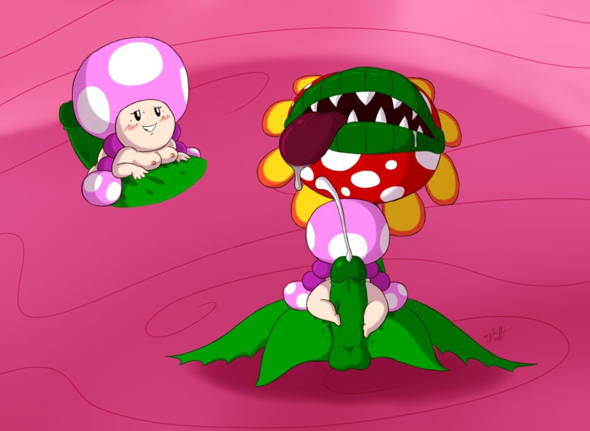 blush breasts cum female foot_fetish footjob fungi_fauna male mario_(series) monster nintendo penis petey_piranha pink_nipples piranha_plant super_mario_bros. super_mario_sunshine timoteihiv toadette