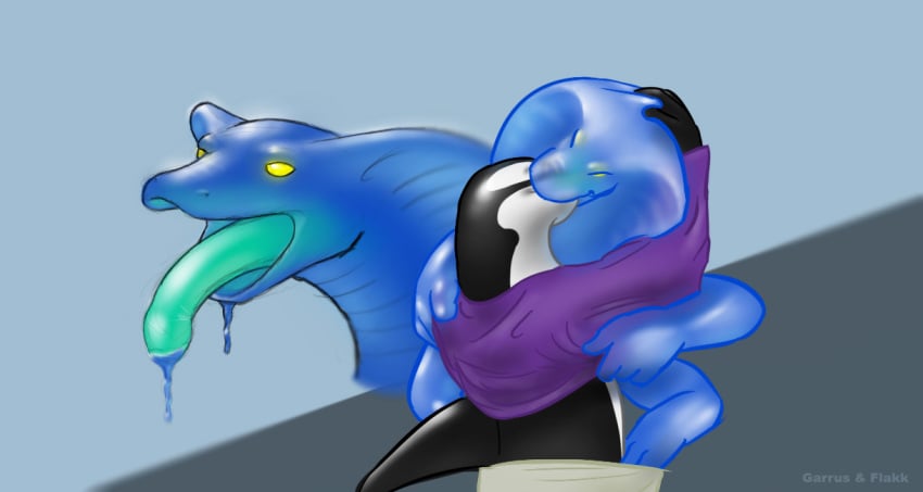 2boys anthro cetacean cobra droll duo flakk fondling furry garrus_kayric goo kissing male male_only marine monophallia multi_arm multi_limb naga open_mouth orca penis penis_tongue reptile rubber scalie slime snake undressing whale what yellow_eyes zeemf