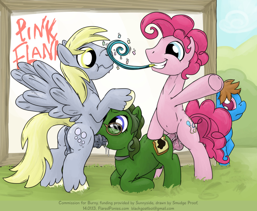 bubble_berry_(mlp) burny derpy_hooves dopey_hoof_(mlp) female friendship_is_magic male my_little_pony oral original_character pinkie_pie_(mlp) public rule_63 smudge_proof spitroast straight straight_hair sunnyside voyeur