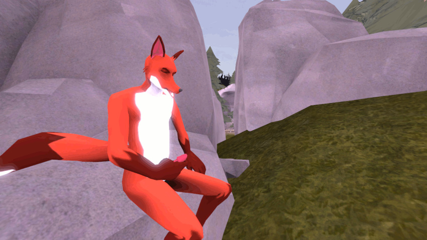 2014 3d animated anthro balls canine canine_penis cum cumshot erection fox fox_scout fur furry knot male male_only masturbation nude open_mouth orgasm penis smile solo source_filmmaker team_fortress_2 toasterking tongue