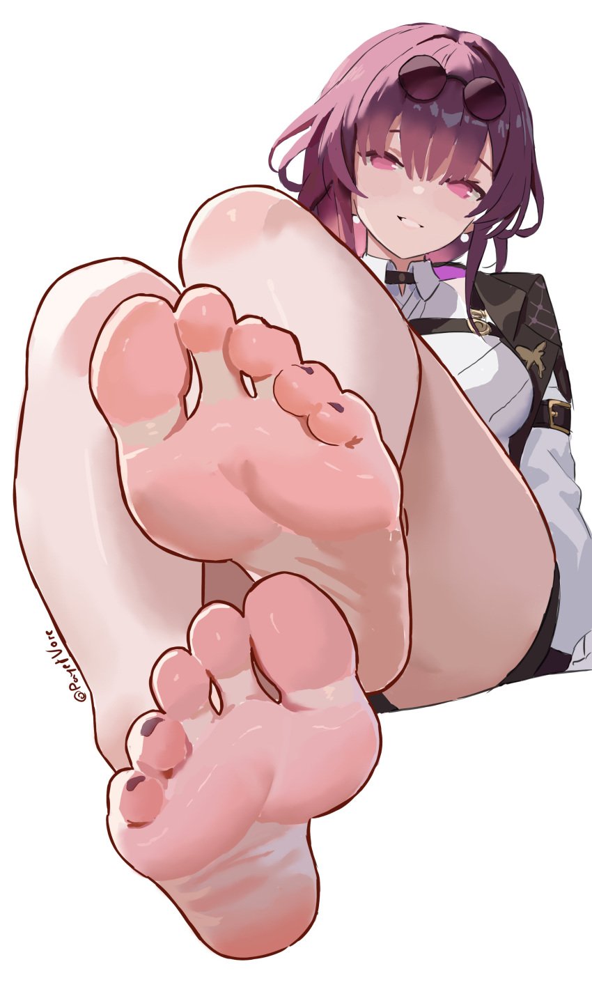 big_ass big_breasts big_breasts big_butt big_thighs big_titties commission curvaceous curvaceous_female curvaceous_figure curvy curvy_figure curvy_hips feet feet feet_focus female female_focus female_only foot_fetish honkai:_star_rail kafka_(honkai:_star_rail) payetvore purple_hair short_hair