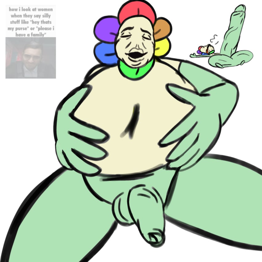 belly chubby_male dandy's_world dandy_(dandy's_world) fat foreskin hyper_penis jxci meme meme_reference nikocado_avocado penis pose self_upload shitpost yes_its_nivokadoorehateverheiscalled