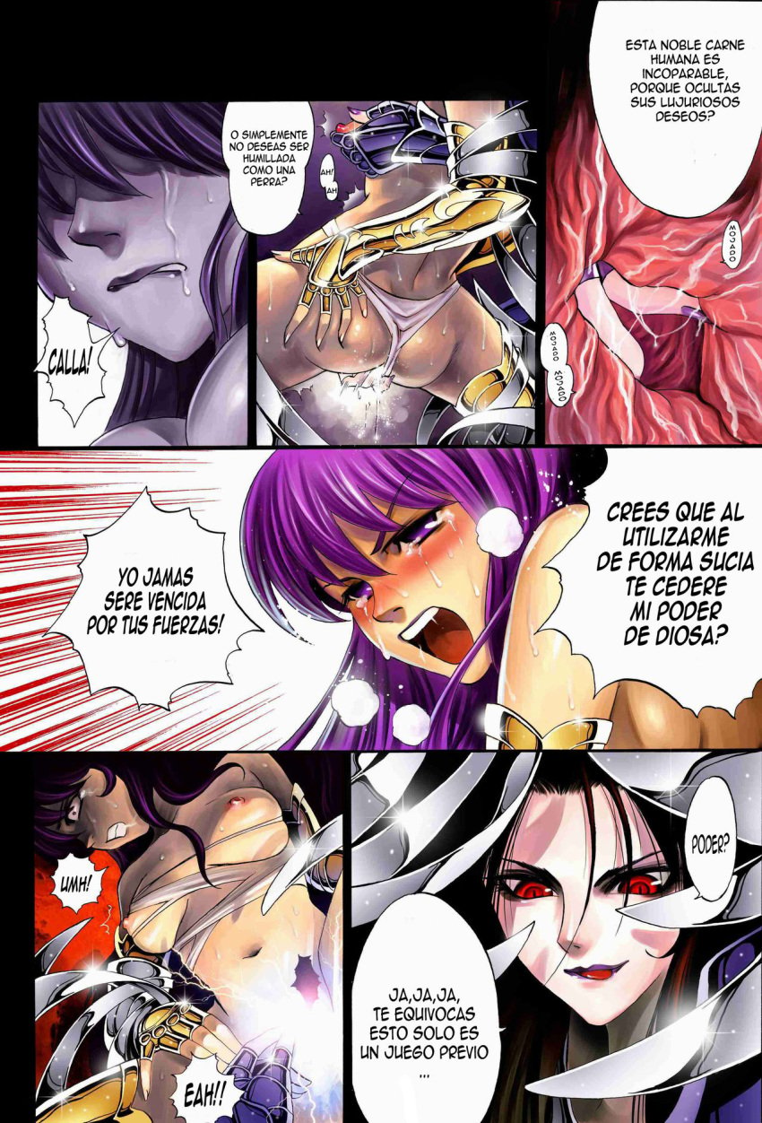 1boy 1girls ass athena_(saint_seiya) blush comic comic_page crying crying_female crying_with_eyes_open deity deity_on_deity dialogue female female_focus flushed flushed_face god goddess gods grabbing grabbing_breast grabbing_pussy groping groping_breast groping_pussy hades_(saint_seiya) heroine heroine_in_trouble male male/female open_mouth panties saint_seiya saori_kido shounen_jump shueisha spanish_dialogue spanish_text tears tears_in_eyes text toei_animation torn_clothes torn_dress villain villain/heroine villain_on_heroine villainous weekly_shonen_jump weekly_shounen_jump white_panties