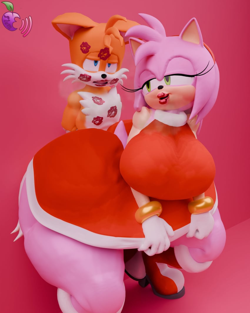 amy_rose digitaldomain123 kiss_mark plumenjoyerse tails_the_fox